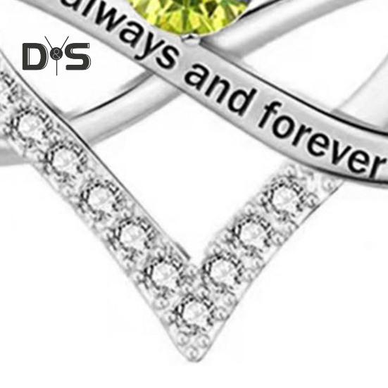 Ожерелье в форме сердца для женщин, романтичное, с надписью «Я люблю тебя вечно», ожерелье с подвеской в форме сердца из кубического циркония на День святого Валентина, подарок на годовщину