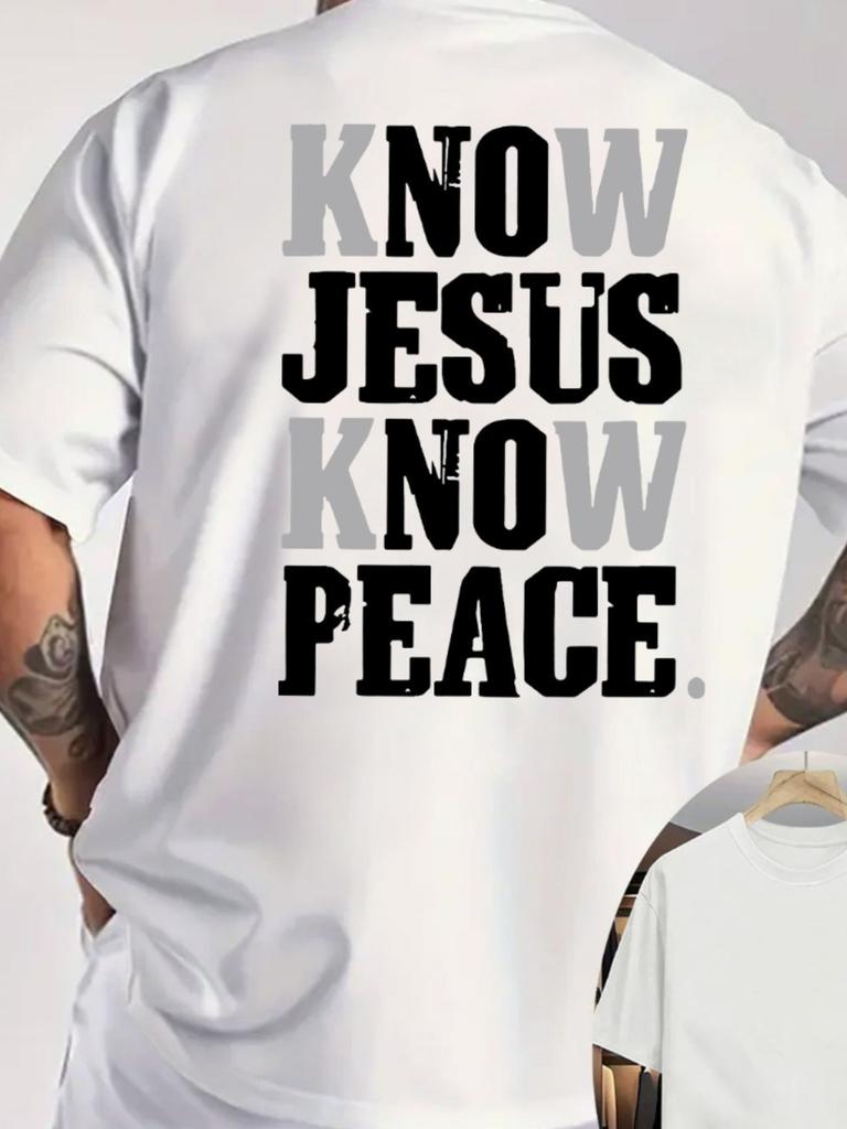 Know Know Peace UnisexS Print TShirt UnisexS CrewNeck TShirt Featuring a Back Print Crafted from Soft Breathable And Moisture