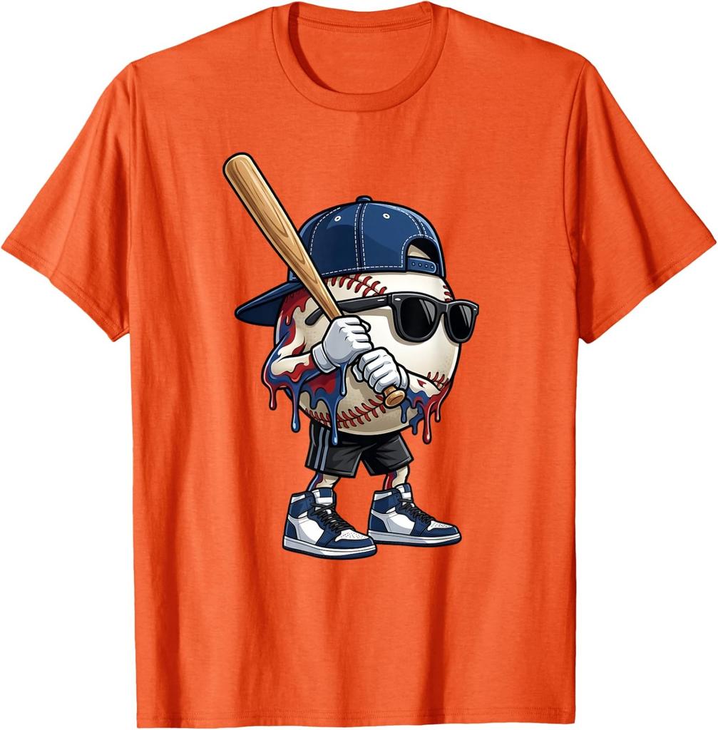 Baseball Drip Ice Cream Drip Baseball Sport Lover Unisex T-Shirt