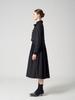 Seutyudiopolaenkeompeoni Poplin Pleated Ruffle Midi Dress