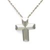 Used TIFFANY&Co. Necklace Tenderness Heart Cross Silver925 3.5g Silver Paloma Picasso