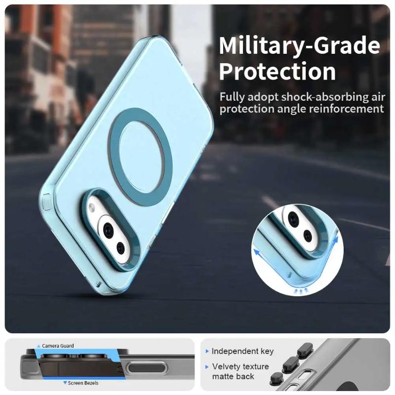 9a Magnetic for Magsafe Matte Phone Case for Google Pixel 9A Pixel9 A 9Pro XL Candy Color Полупрозрачный PC + TPU Защитный противоударный бампер