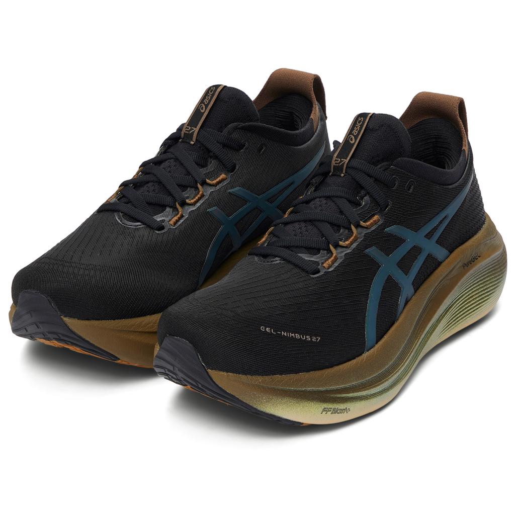 Asics Gel-Nimbus 27 Platinum Fashion Fabric Breathable Cushioning Shock Absorption Rebound Low-Top Marathon Running Shoes 1011C095-001