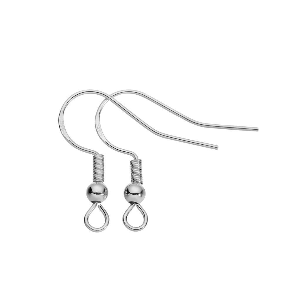 50Pcs/bag Silver Earring Hooks Earring Making Accessories Earrings Parts French Wire Hooks Hypo-Allergenic Jewelry Findings DIY