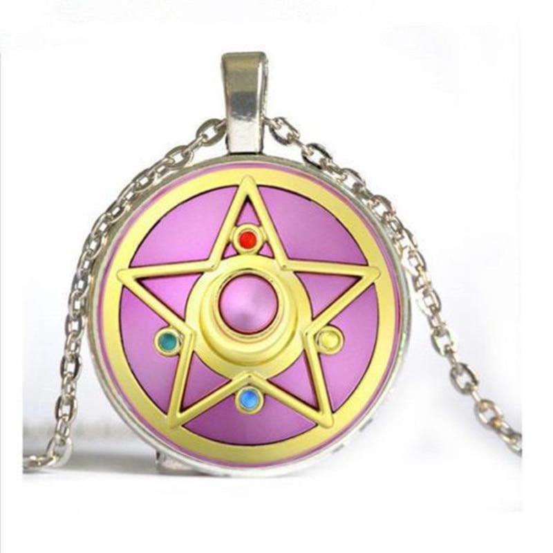 Цепочка кулон аниме розовый