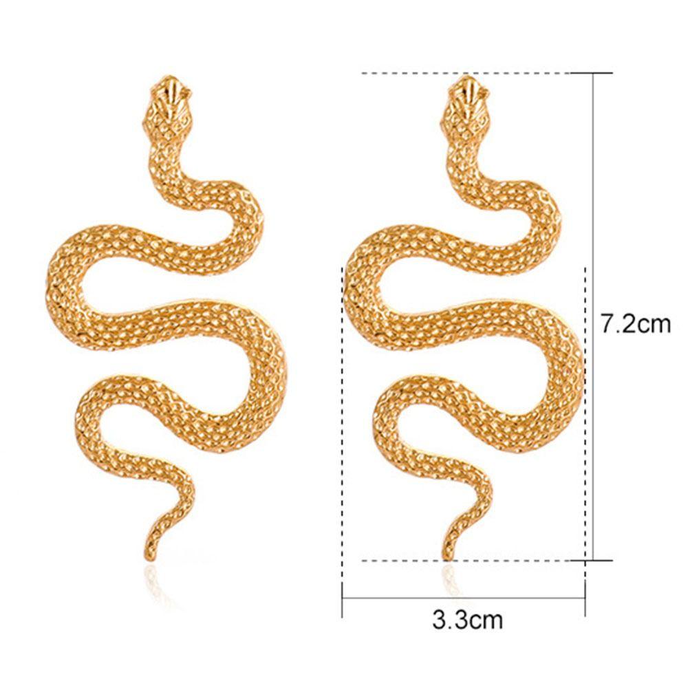 Sexy Snake Shaped Earrings Avant-garde Metal Earrings Vintage Animal Snake Stud Earrings Gifts