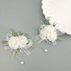 Wedding Bracelet Forest Style Breast Flower Faux Peral Tassel Bow Fake Floral