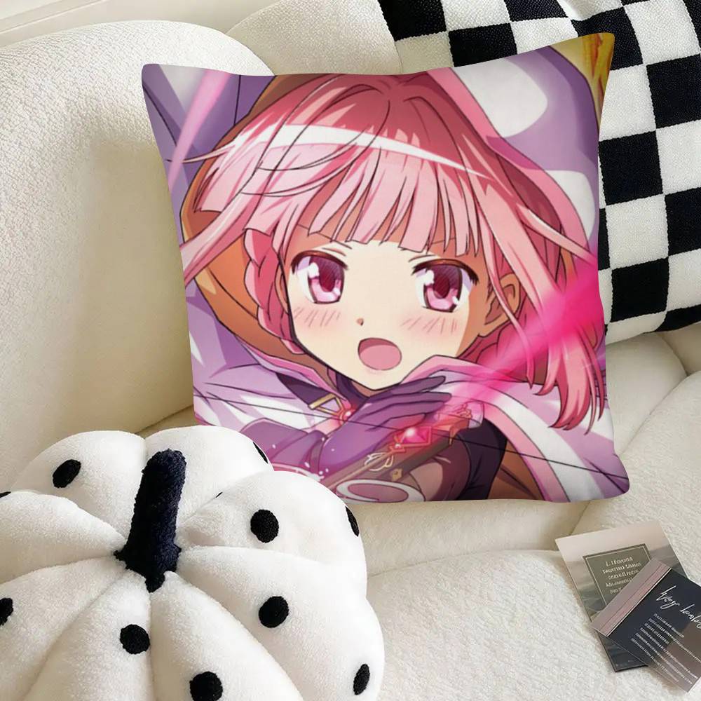 Чехол на подушку Puella Magi Madoka Magica Модный квадратный чехол на подушку Спальня Гостиная Декор в стиле Ins Отдых