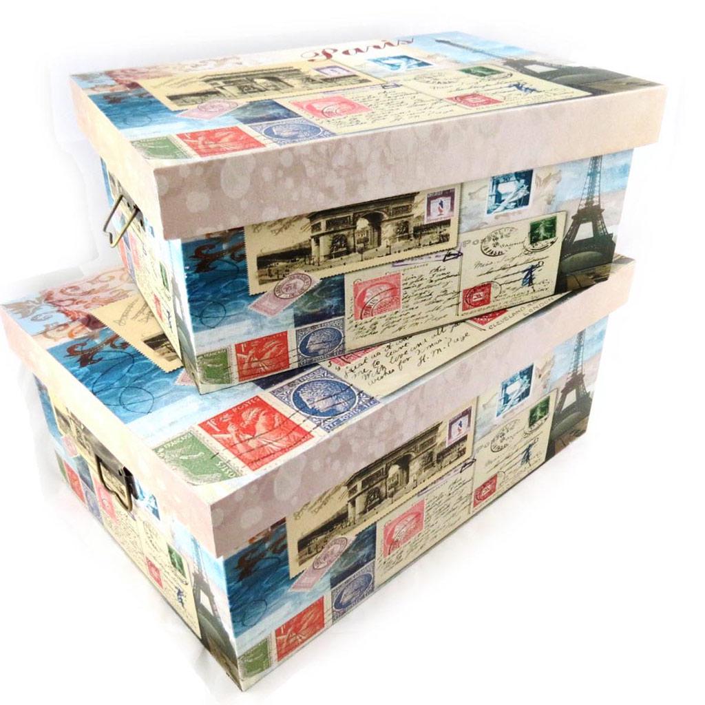 Les Trésors De Lily [J4647] - Set of 2 Souvenir Boxes 'Tour Du Monde'