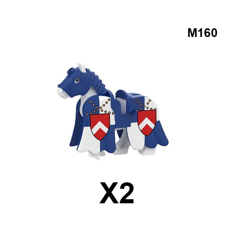 Военные Строительные Блоки Средневековый Солдат Рыцари Снаряжение Скакун Боевой Конь Флаг Волка Жилеты Щиты Огненный Дракон Мини Кирпич Игрушка