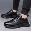 Korean Cow Leather Sneakers for Men Spring Autumn New Lace Designer Sports Shoes Male Fashion Platform Casual Running Shoes Man
