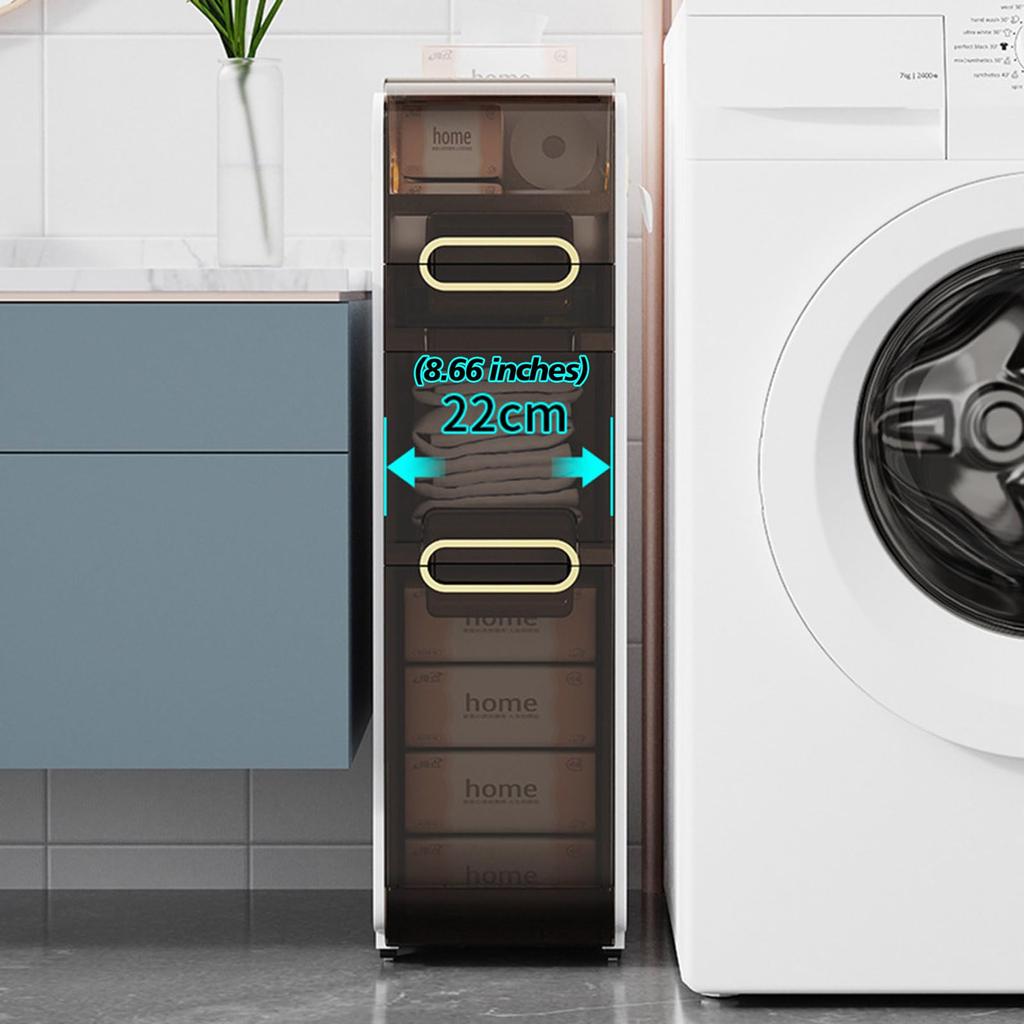 Шкаф для хранения в ванной комнате, узкий высокий шкаф для хранения, водонепроницаемая коническая полка, водонепроницаемый органайзер для хранения туалетной бумаги, органайзер для ванной комнаты