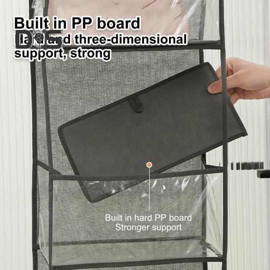 Подвесной органайзер для хранения вещей, прочный, выдерживающий большую нагрузку, с большой вместимостью, простой монтаж, многоцелевой держатель для хранения с металлическими крючками