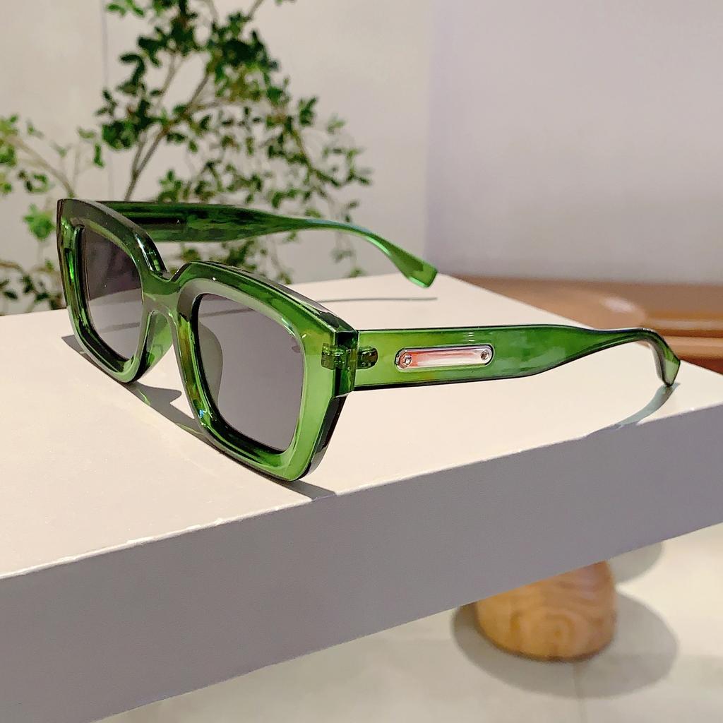 Винтажные квадратные солнцезащитные очки женские Новинка Стильные цветные линзы Трендовый модный бренд Корейский стиль Солнцезащитные очки