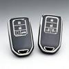 Чехол-брелок для автомобильного ключа с 4 кнопками для Honda CR-V Accord Civic Fit HR-V Odyssey Elysion Stepwgn Pilot ТПУ Защита ключа Брелоки