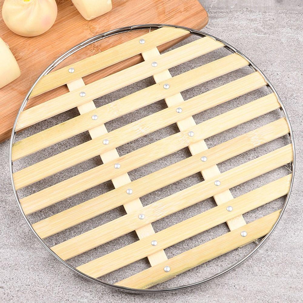 Водонепроницаемый поднос для варки на пару, бамбуковая решетка, подставка для варки на пару, корзина для варки на пару