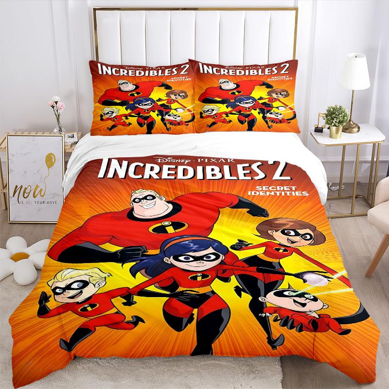 Incredibles Secret Identities Print 3Pcs Bedding Setduvet Cover With 2 Bedropillowcase Home Birthday Gift