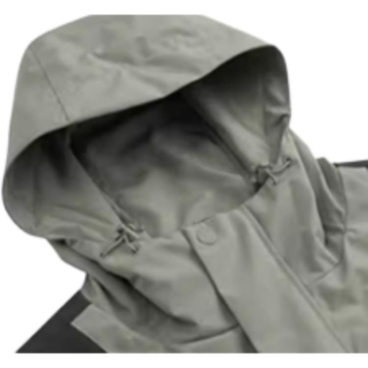 Anta Мужская верхняя одежда Три в одном Съемный капюшон Цветной блок Молния Теплая Водонепроницаемая куртка Темно-водяно-зеленый Ледниково-серый 152447629-2