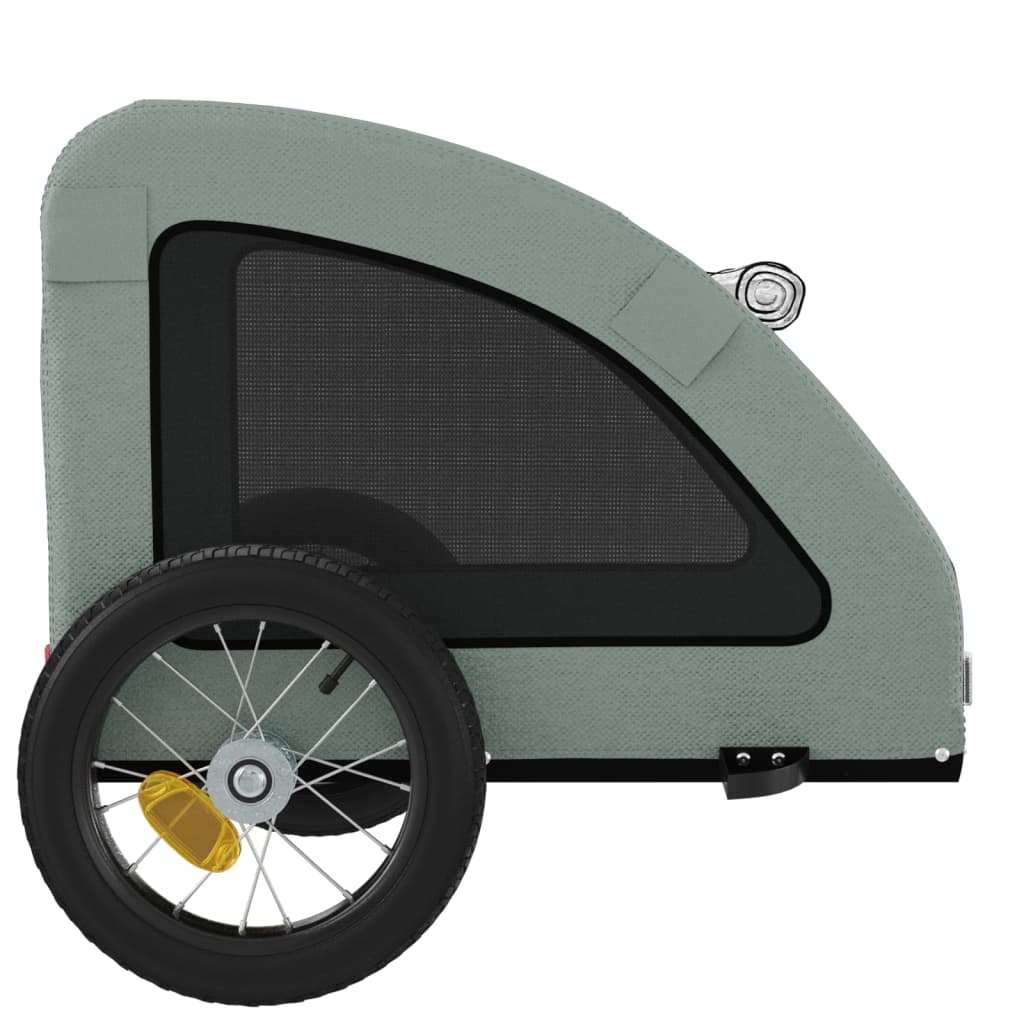Bicycle Trailer for Dogs Gray Oxford Fabric and Iron