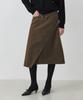 City Breeze Frame Wrap Skirt_Brown