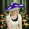 Lovely Mushroom Hat With Adjustable Neckties Soft Polyester Costume Accessory Headwear For RolePlay Halloween Party