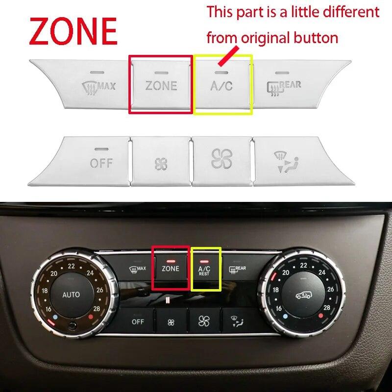 Автомобильные кнопки AC Dash, крышка, кнопки регулировки громкости, наклейки для Mercedes Benz GLE SL M ML GL CLS AMG C GLK