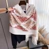 Winter Warm Cashmere Scarf for Women Embroidery Pashmina Blanket Thick Shawl Wrap Neckerchief Fashion Bufanda Echarpe Poncho