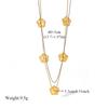 Stainless Steel Gold Color 5-Leaf Flower Necklace for Women Fashion New Party Gift Clover Neck Chain Jewelry Collar