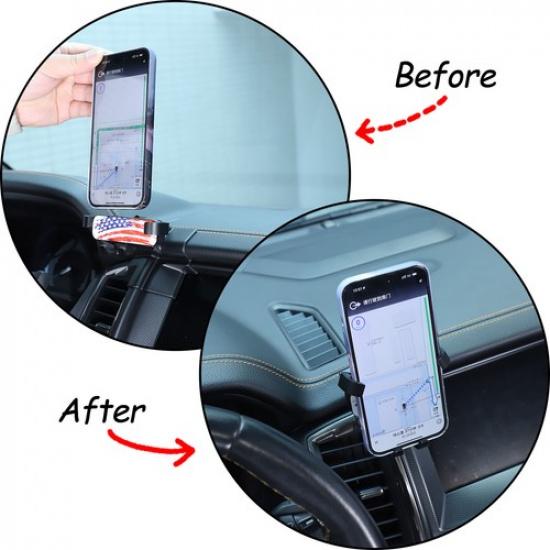 Автомобильный держатель телефона на приборную панель с креплением в виде флага США для Ford Ranger 15-21