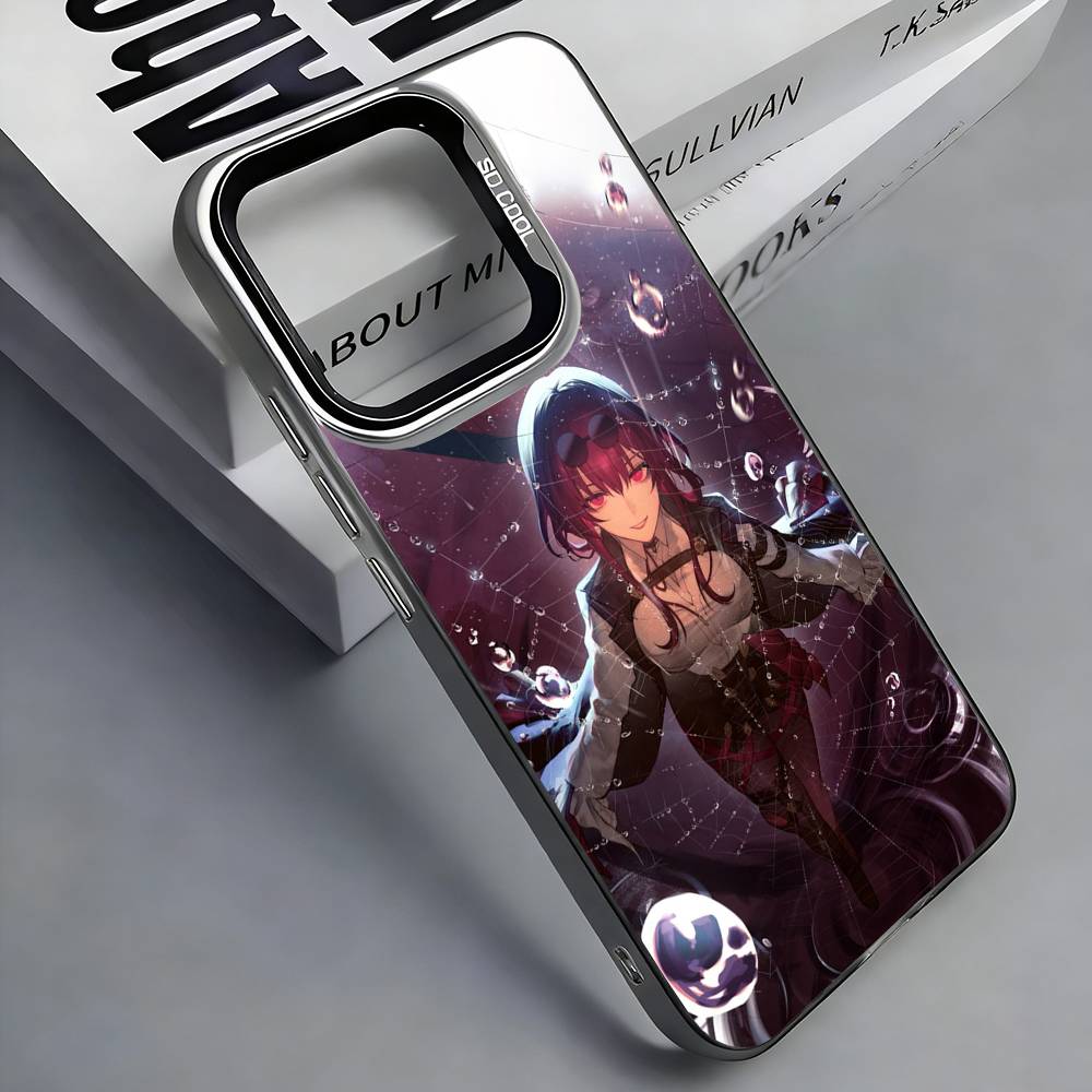 Чехол для телефона Kafka H-Honkai S-Star R-Rail Для iPhone 17,16,15,14,13,12,11 Plus,Pro Max, Цветной Серебряный Чехол для Телефона
