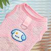 Dog Cooling Shirt Summer Puppy Tank Top Breathable Hollow Sleeveless Vest with Cartoon Dog Pattern for Small Medium Dogs