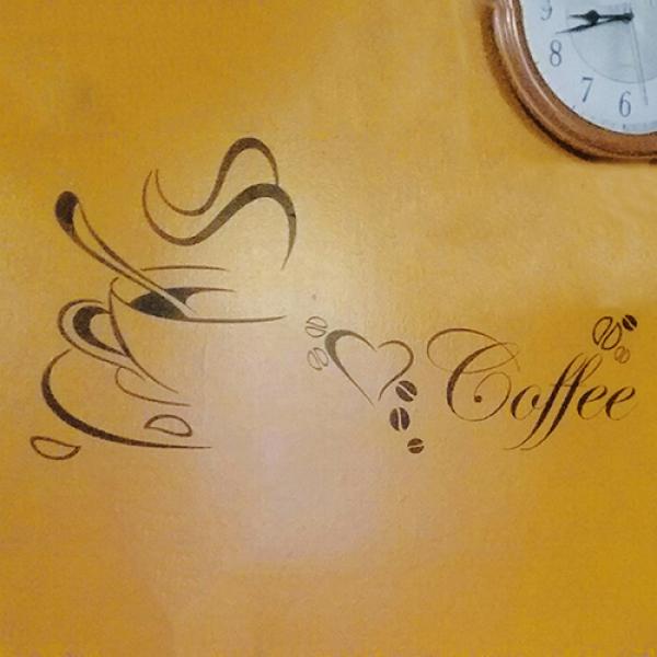 Романтическая кофейная чашка в форме сердца съемная наклейка на стену наклейка для дома кухня искусство декор AVE