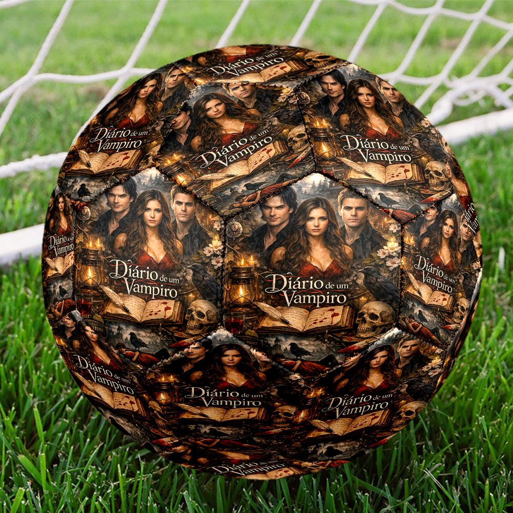 The Vampire Diaries Print Size 5 Soccer Ball, Standard Match Football for Sports Game and Team Practice, Ideal Gift for Soccer Fans