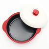No-brand Easy Cook Deep Microwave Cooker, 1.3L, Red Pot, for Sukiyaki, Nikujaga (Meat and Potato Jelly), Pork Soup, Curry, Hamburgers, Baking, Stir-fr