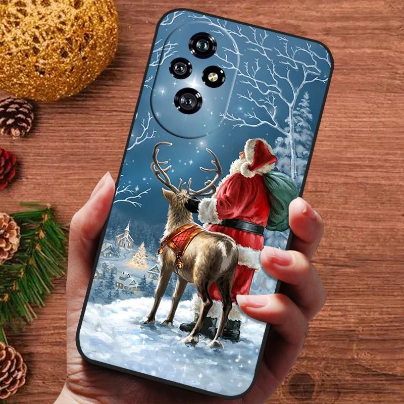 Рождественский силиконовый мягкий чехол для Honor 200 Pro 200 Lite 5G 90 Smart X5B Plus Бампер для Honor X6B X6A Милый бампер Funda