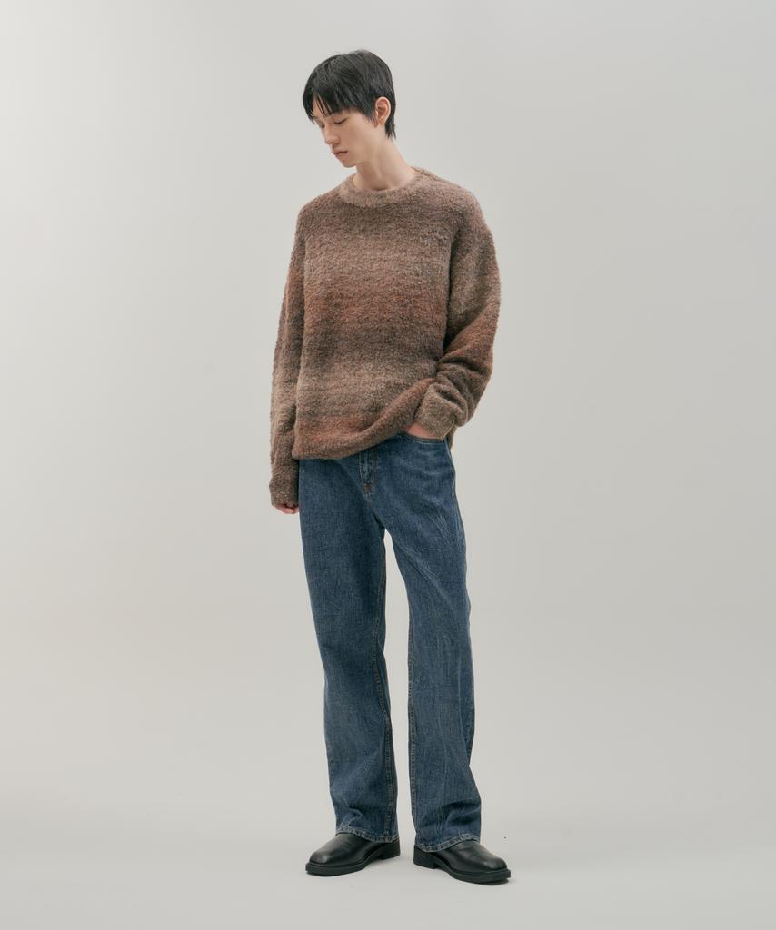 NONBLANK Gradient Round Knit_Brown