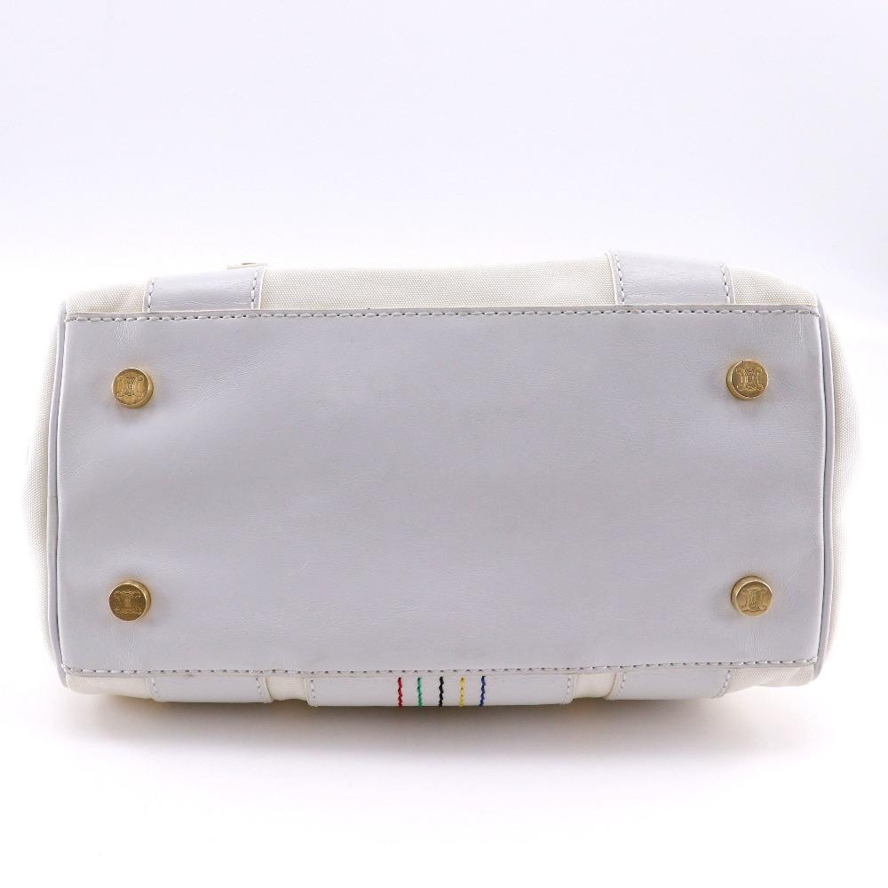 Celine Мини-сумка Boston 2004 Олимпиада в Афинах Лимитированная Белый нейлоновый канвас/кожа Женская Б/у