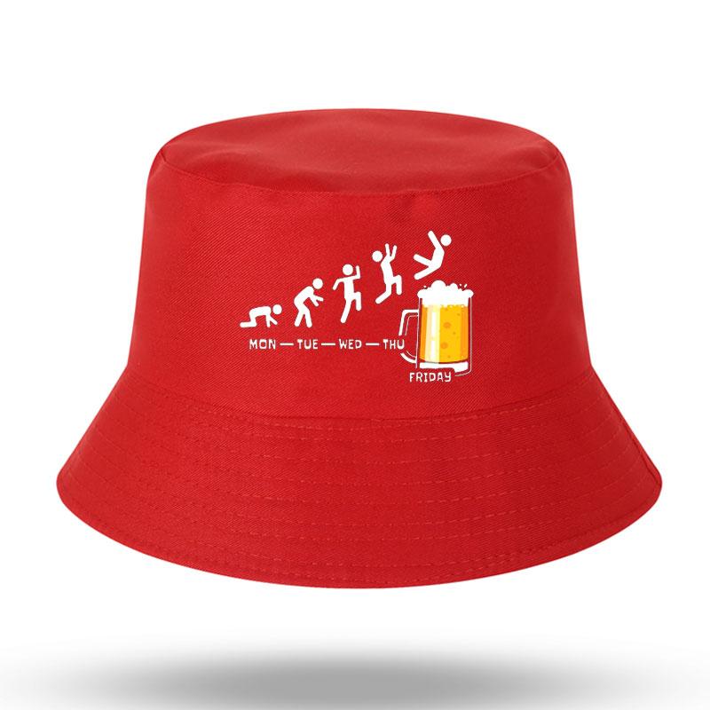 Friday Beer Print Summer Unisex Women Bucket Hat Outdoor Panama Fishing Cap FisherUnisex Hat Harajuku Fishing Hat