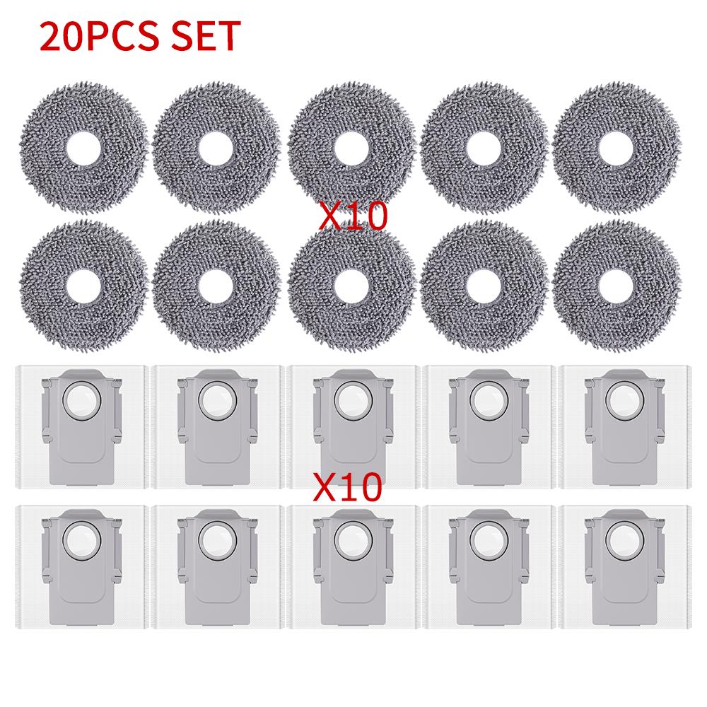 Для Roborock Saros 11R/S9 MaxV Slim/G11S Ultra/Qrevo CurvX Запчасти Основная боковая щетка Тряпка для мытья пола Мешок для пыли HEPA-фильтр Комплект для пылесоса