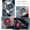 DW5600 Ретро Корпус и ремешок из нержавеющей стали Мод-комплект Для Casio DW-5600E GW-M5610 GWB-5600 Мужские Винтажная рамка и ремешок с узором пейсли Серебристый Черный