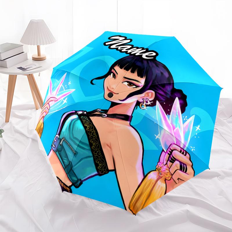Personalized Name K-KPop Demon Hunters Print Umbrella - Automatic Open/Close, Eight-Rib Durable Frame, Automatic Folding Umbrella