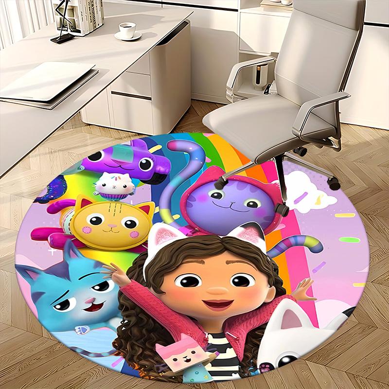 Cat Bot,Rainbow Friends Chair mat Round Rug Office carpet, Non slip, Suitable for Living Rooms, Bedrooms decor.1205143a