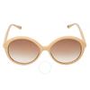Круглые женские солнцезащитные очки Chloe Brown CH0002S 002 58