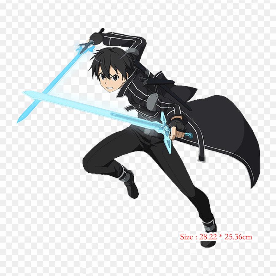 Прозрачные железные нашивки Asuna Asuna Kirito для одежды, наклейки с аппликациями на одежду, термочувствительная нашивка на заказ