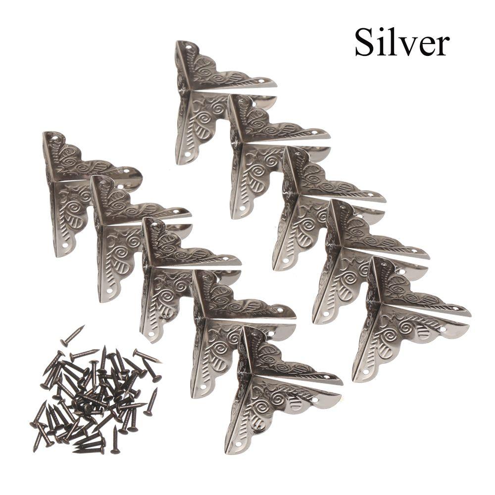 Furniture Hardware Metal Carved Vintage Box Decor Antique Bronze Corner Brackets Corner Protector