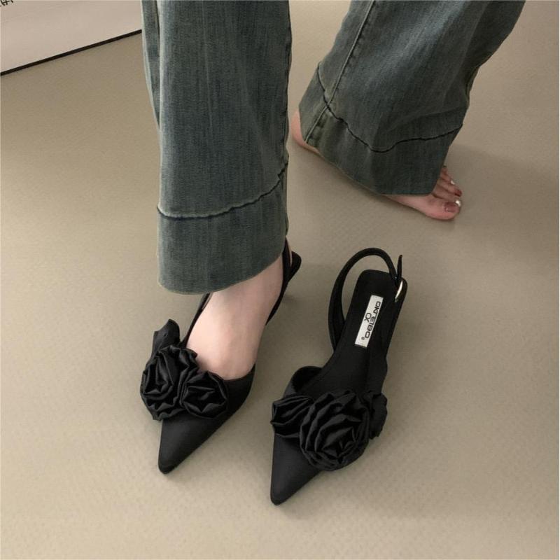 Women's Pumps Elegant Womens Shoes Pointed Toe Party Shoes Summer Comfortable Women Sandals Luxury Sandalias De Mujer