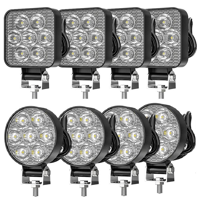 9-30V 2.5 " Work Light Mini 7LED Cross Country Marine Jeep Truck Spotlight Fog Lamp 6000K Spot Lamp Outdoor Off Road Light