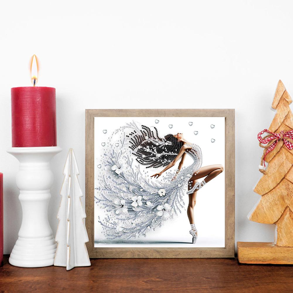 Набор для алмазной вышивки 5D DIY с частичной выкладкой специальными стразами, украшение для искусства, красивая девушка, украшение для дома, рождественские подарки на день рождения, 30x30 см