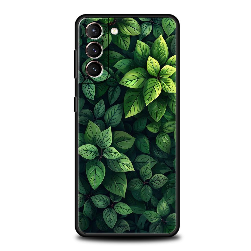 Чехол для телефона Monstera Green с листьями для Samsung Galaxy S25 Edge S24 S23 S22 Ultra S20 S21 FE 5G S10 S9 Plus S10E Мягкий чехол