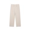 2025 Spring Women's Slim Fit Solid Straight-Leg Pants with Button Detail